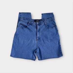 LA Blues Blue Jeans Plus Size 22W Straight High Waist Cotton Zipper Closure